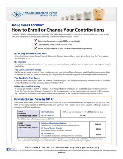 403(b) Smart Account - YMCA Retirement Fund