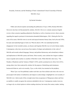Sexuality, Eroticism, and the Partaking of Flesh: Unintentional