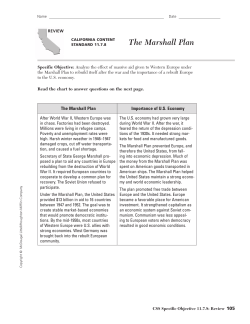 The Marshall Plan