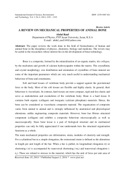 a review on mechanical properties of animal bone