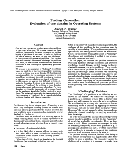 Problem Generation: Evaluation of Two Domains