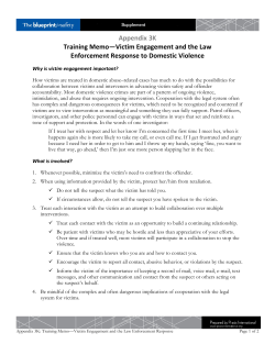 Appendix 3K Training Memo&mdash;Victim