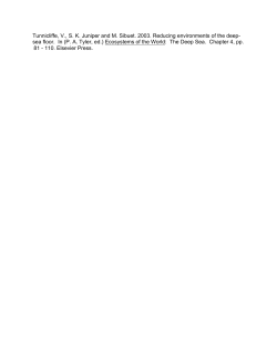 Tunnicliffe, V., S. K. Juniper and M. Sibuet. 2003. Reducing