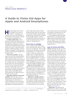 A Guide to Vision Aid Apps for Apple and Android Smartphones