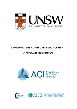 Consumer and Community Engagement