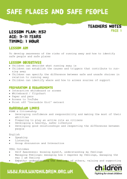 Safe Places and Safe People