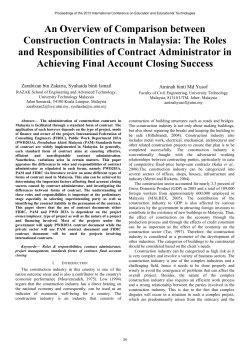 An Overview of Comparison between Construction Contracts