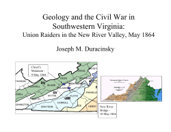 Geology and the Civil War in Southwestern Virginia: Union Raiders