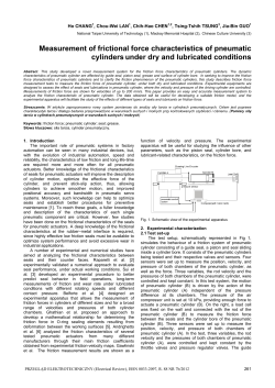 Measurement of frictional force characteristics of pneumatic