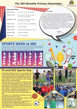 The SRS Primary Monthly Newsletter March