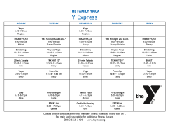 See the Y Express class schedule here.