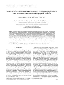 Niche conservatism determines the occurrence of allopatric