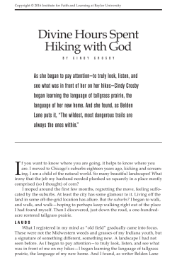 Divine Hours Spent Hiking with God