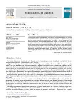 Unsymbolized thinking - University of Nevada, Las Vegas