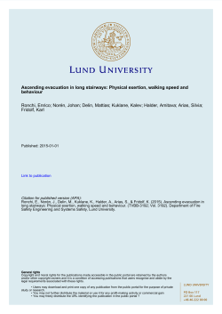 Ascending evacuation in long stairways - Lund University
