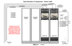 DWG # 1 Rack Elevation IT Equipment &ndash; Room 144D