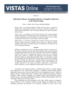 Suffering in Silence: Examining Obsessive Compulsive Behaviors in