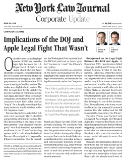 Implications of the DOJ and Apple Legal Fight That