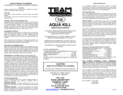 AQUA KILL - Kelly Registration Systems