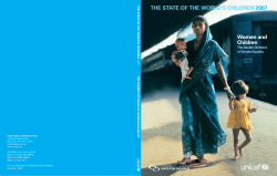 STATE OF THE WORLD`S CHILDREN 2007 Women and
