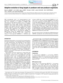 Adaptive evolution of drug targets in producer and non