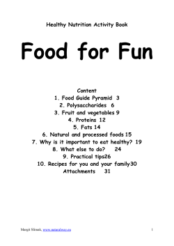 Healthy Nutrition Activity Book Content 1. Food Guide Pyramid 3 2