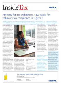 Amnesty for Tax Defaulters: How viable for voluntary tax compliance