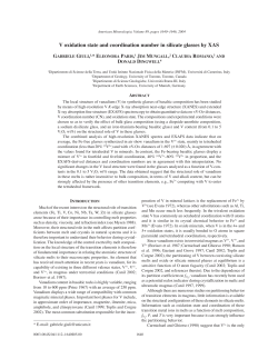 V oxidation state and coordination number in silicate glasses