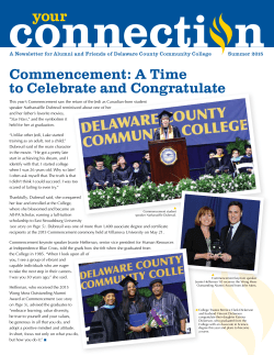 Commencement: A Time to Celebrate and Congratulate