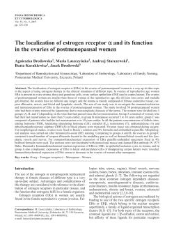 The localization of estrogen receptor &alpha; and its function in the ovaries