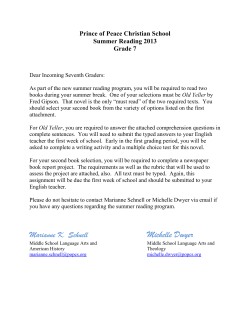 Michelle Dwyer - Prince of Peace Christian School