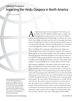 Impacting the Hindu Diaspora in North America
