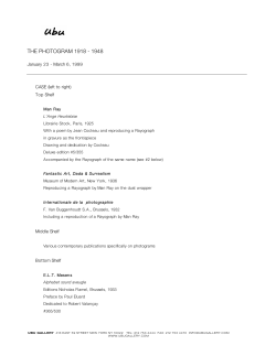 Checklist - Ubu Gallery