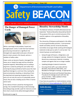 The Danger of Damaged Power Cords Biosafety Stewardship Month