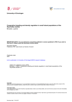 Cooperative breeding and density regulation in small island
