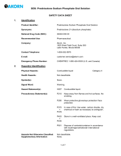 SDS: Prednisolone Sodium Phosphate Oral Solution