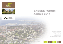 ENSSEE FORUM Aarhus 2017