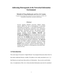 Addressing Heterogeneity in the Networked Information Environment