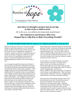Thank you for your support with Andrew`s Dream