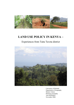 land use policy in kenya