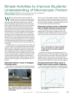 Simple Activities to Improve Students` Understanding of Friction at