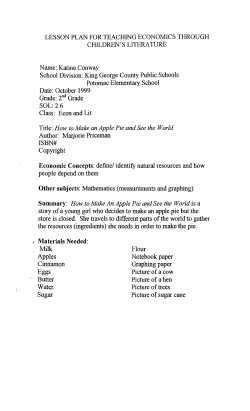 Lesson Make Apple Pie Resources