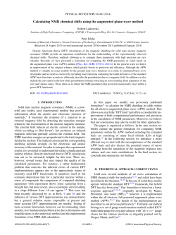 Calculating NMR chemical shifts using the augmented plane