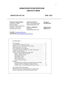 Newsletter No. 159 April 2016