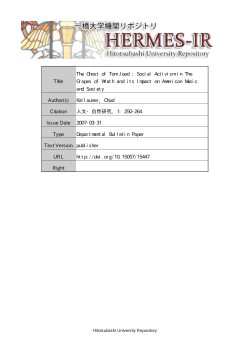 Page 1 Page 2 The GhoSt of Tom Joad:Social Activismin The