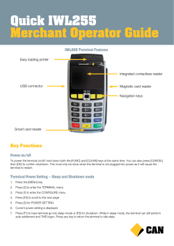Quick IWL255 Merchant Operator Guide