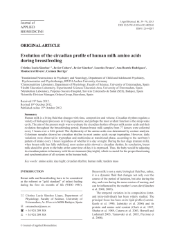 Evolution of the circadian profile of human milk amino acids during