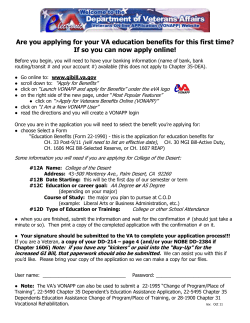 Are you applying for your VA education benefits for this first time? If