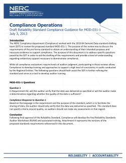 Compliance Input
