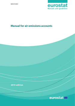 Manual for air emissions accounts - European Commission